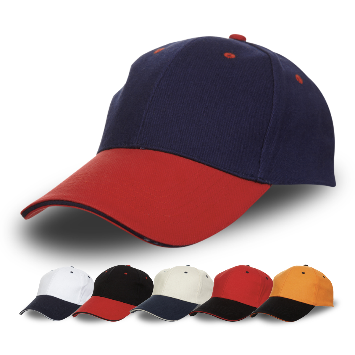 6 Panel Cotton Baseball Brush Cap